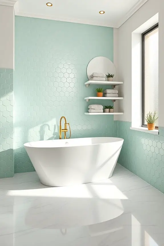 mint green bathroom elegance