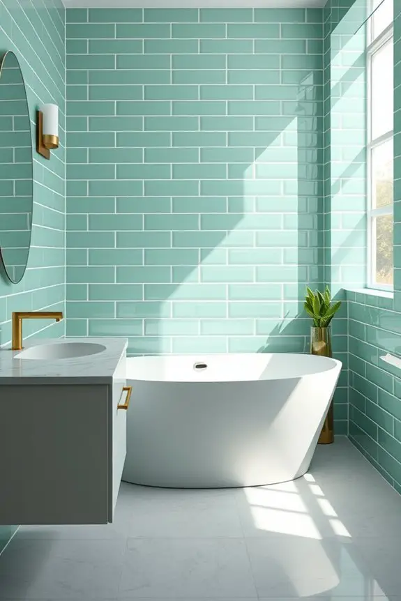 mint green bathroom elegance