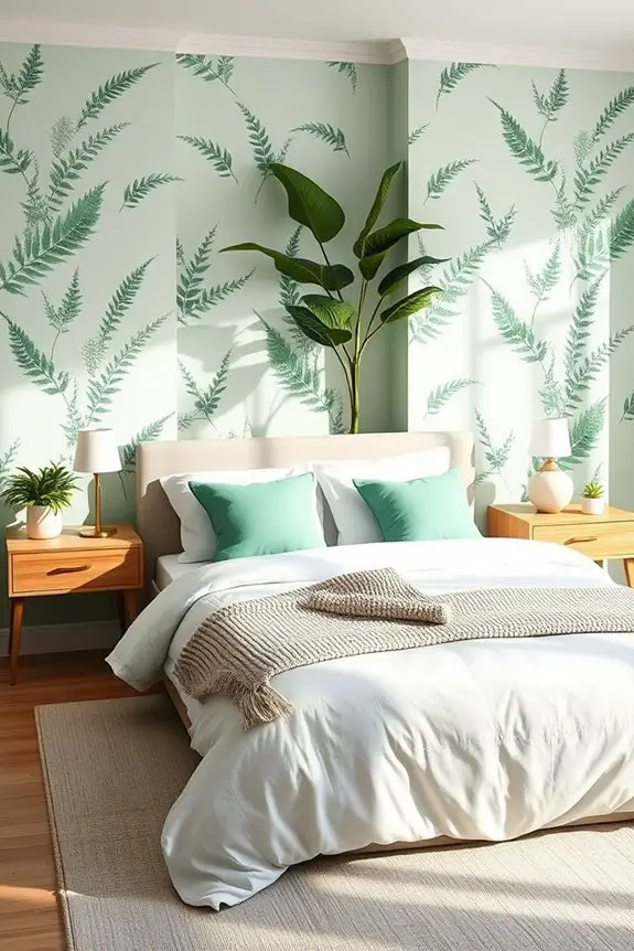 mint green botanical serenity
