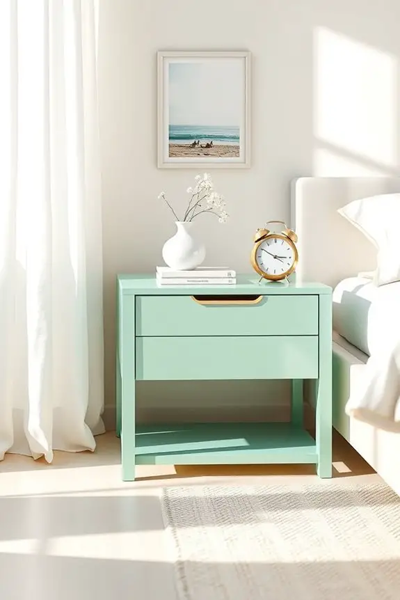 mint green coastal decor
