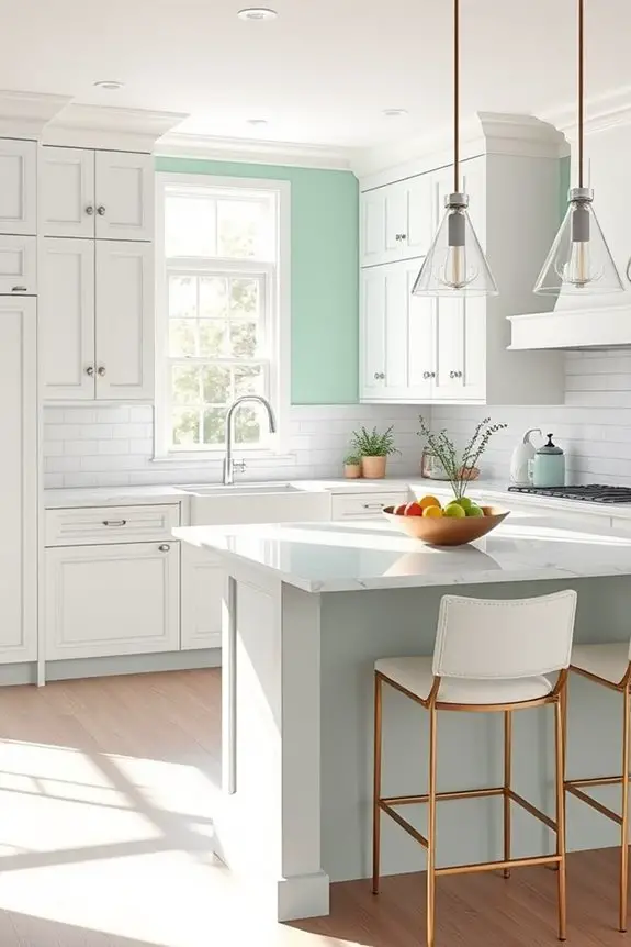 mint green kitchen decor