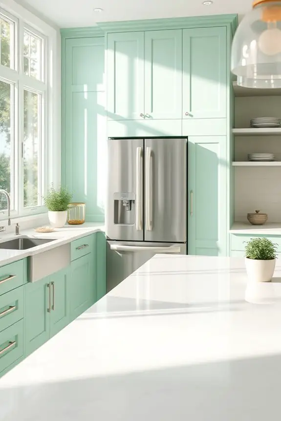 mint green kitchen inspiration