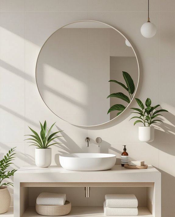 mirror and planter integration