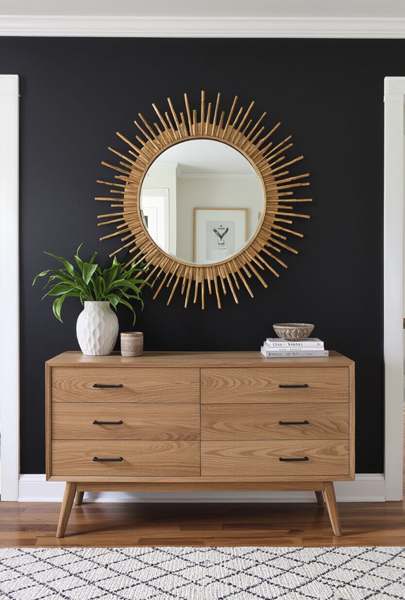 mirror opposite light source