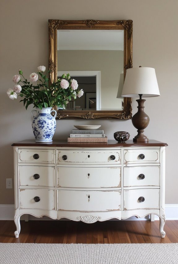mirrored antique furniture lighting enhancements