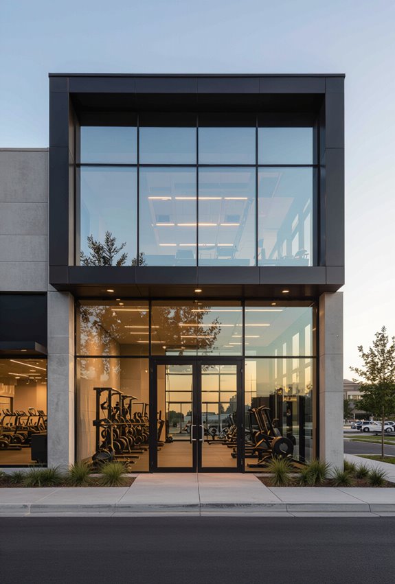 mirrored panels expand visual depth