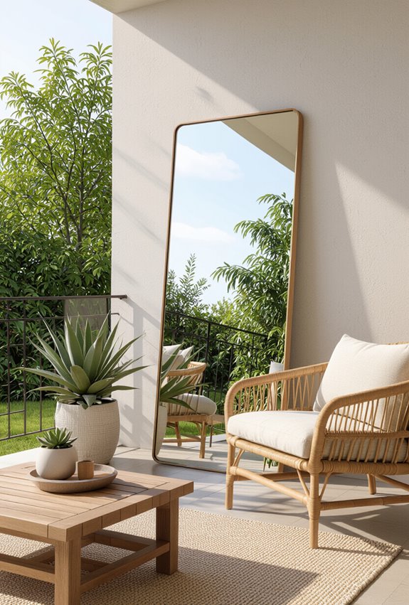 mirrors amplify balcony depth