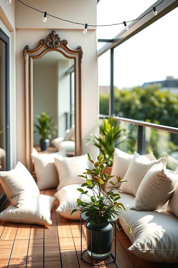 mirrors amplify outdoor spaces