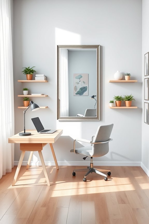 mirrors create spacious ambiance