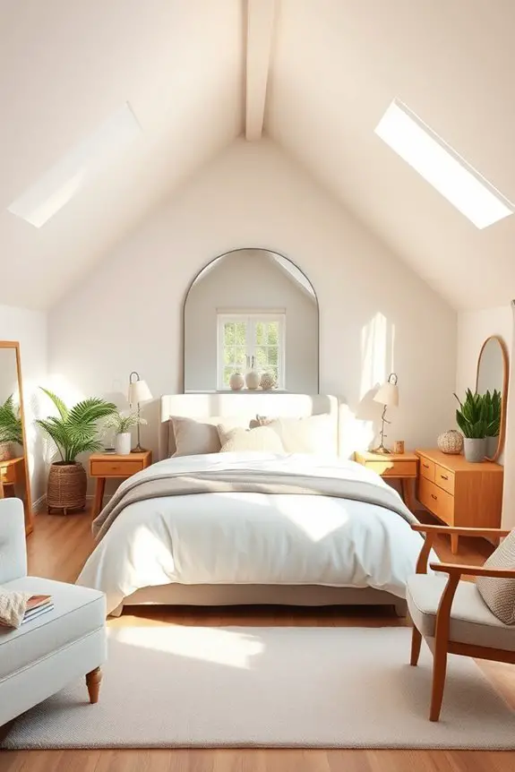 mirrors enhance attic space