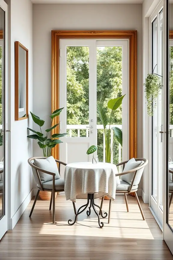 mirrors enhance balcony spaciousness