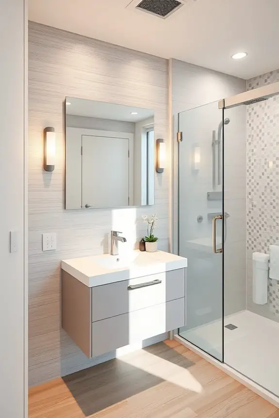 mirrors enhance bathroom depth