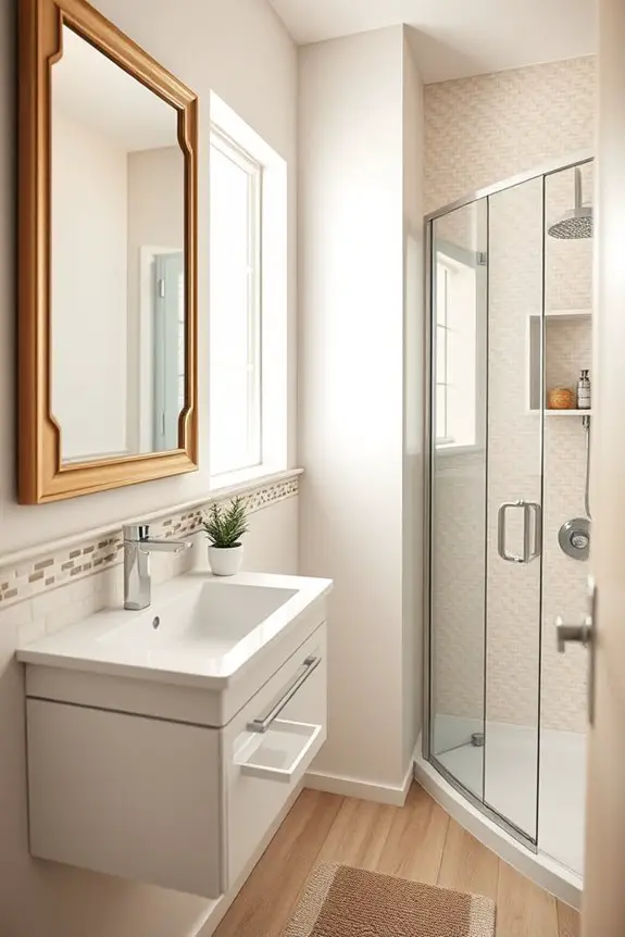 mirrors enhance bathroom space