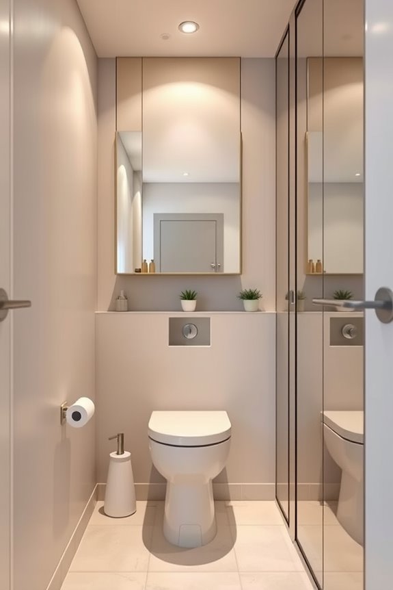 mirrors enhance bedroom depth