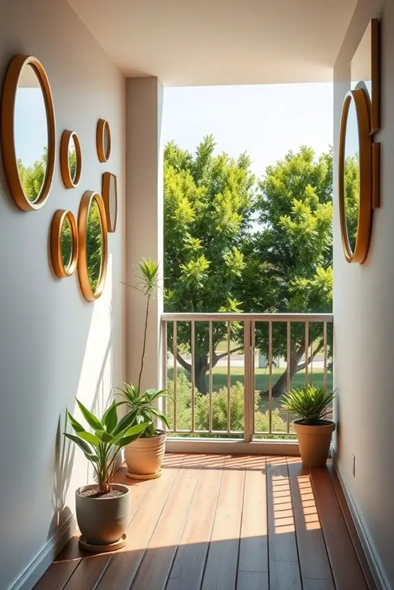 mirrors enhance space illusion