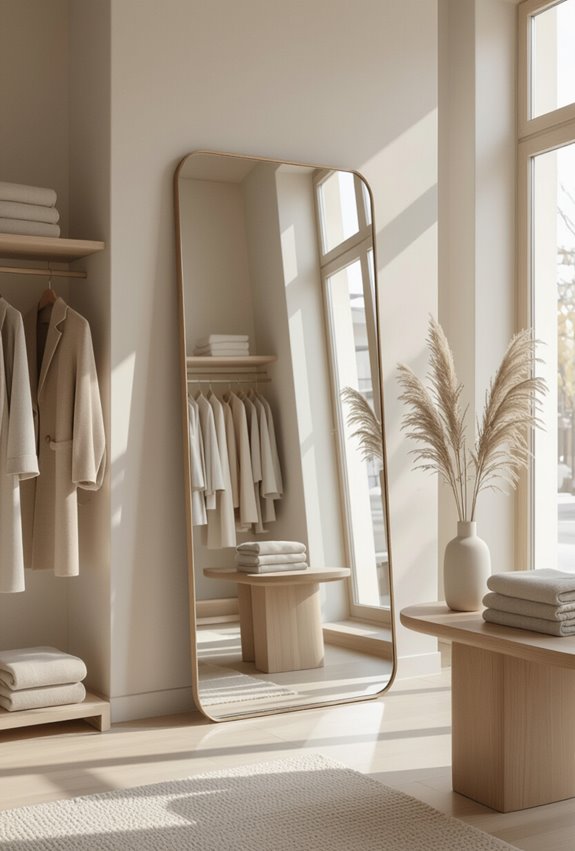 mirrors expand perceived shopping space