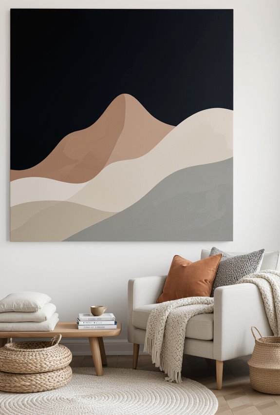 misty layered mountain peakscapes