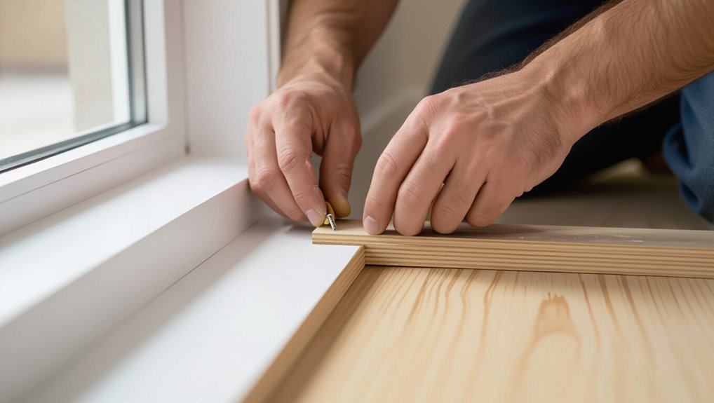 miter corners stagger seams