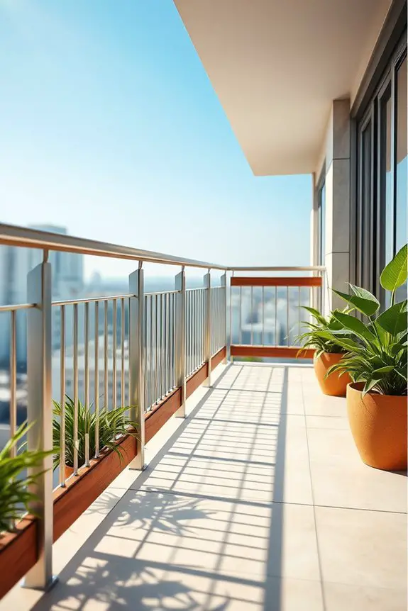 mixed material balcony designs