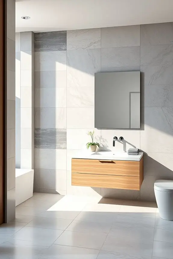 mixed materials bathroom design