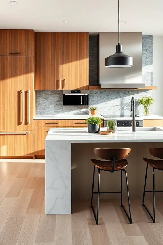 mixed materials for kitchens