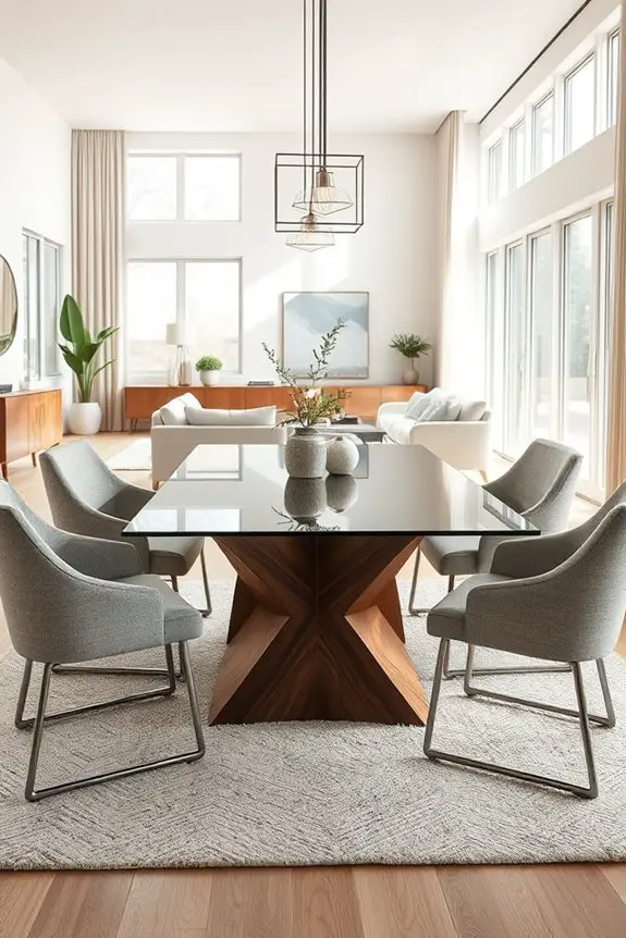 mixed materials stylish focal point