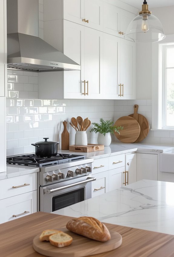mixed metal textured hardware accents