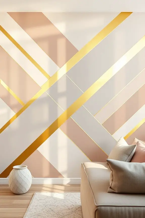 mixed taping techniques accent wall