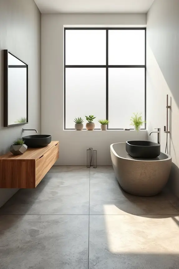 mixing concrete with materials
