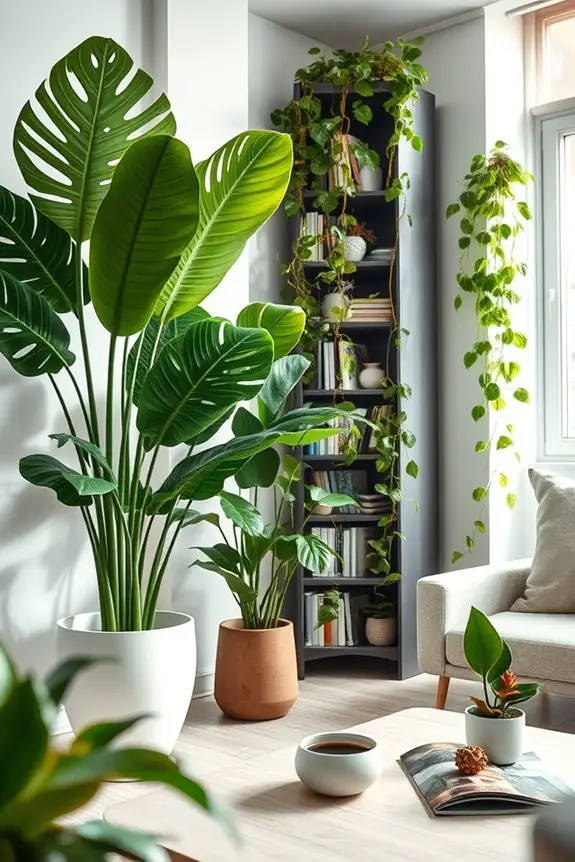 mixing real and faux plants