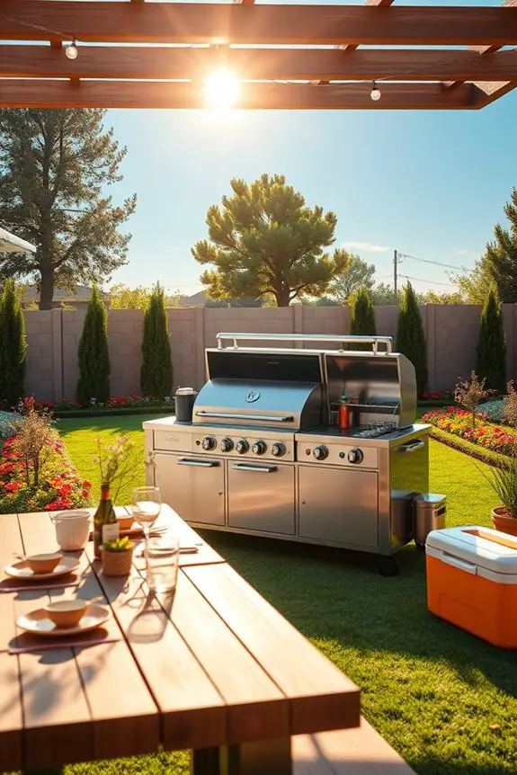 mobile bbq cart organization