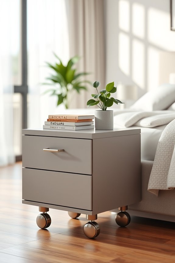mobile nightstands for versatility