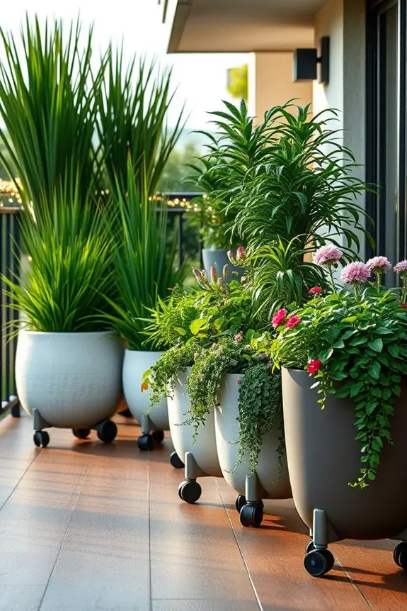 mobile planters for flexibility