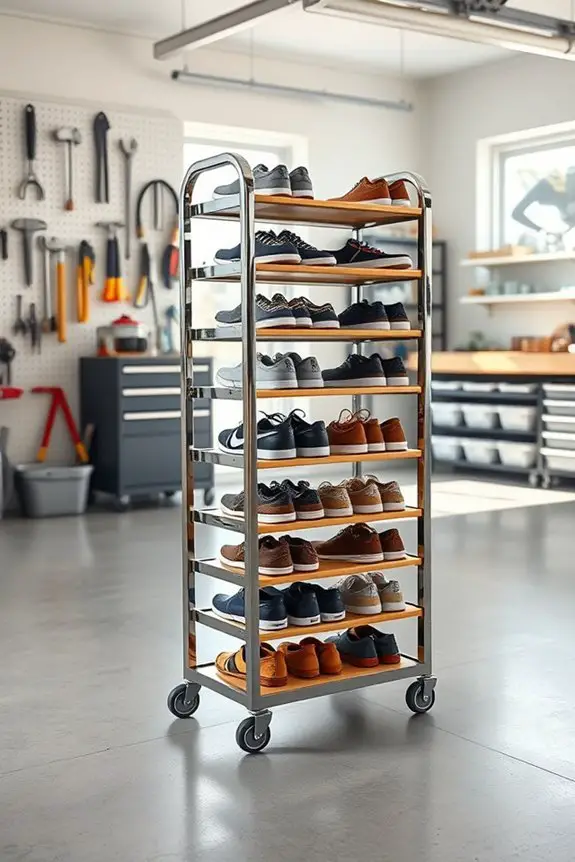 mobile shoe storage solution