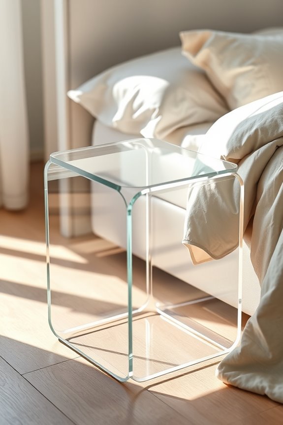 modern acrylic bedside elegance