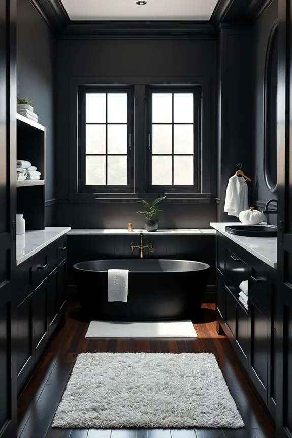 modern black framed windows