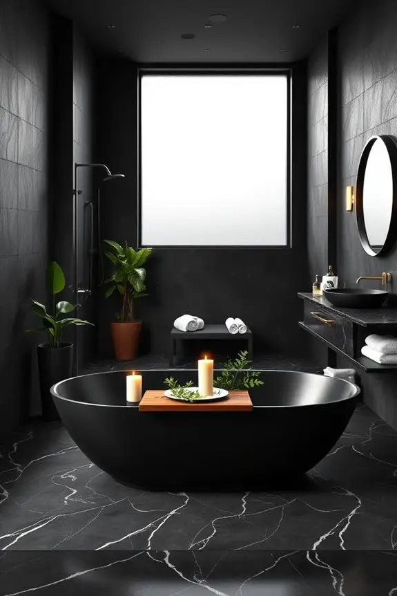 modern black spa retreat