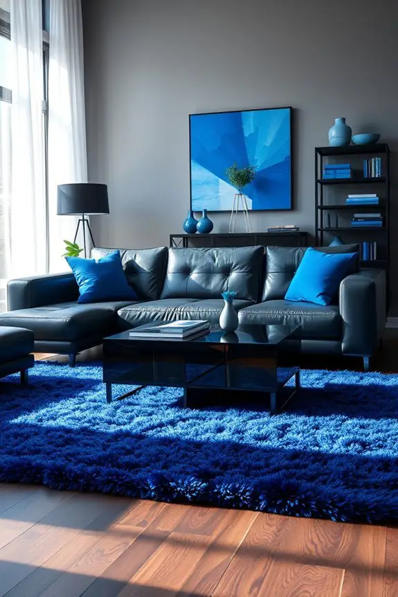 modern blue and black elegance