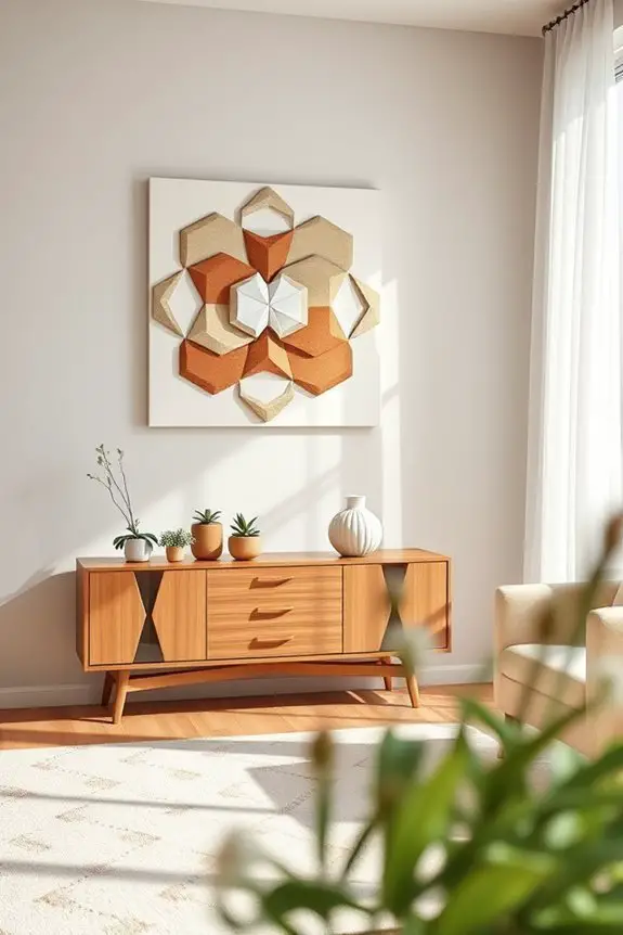 modern boho geometric decor