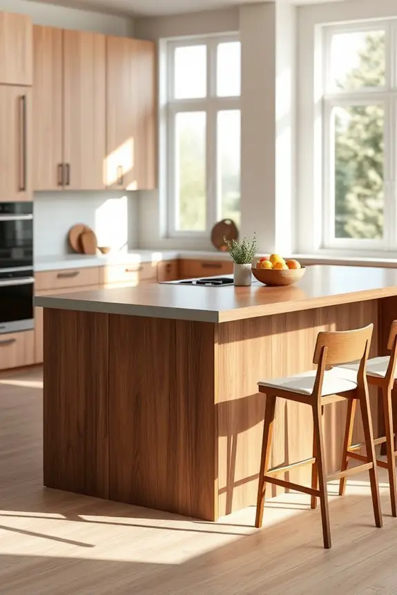 modern brown kitchen elegance
