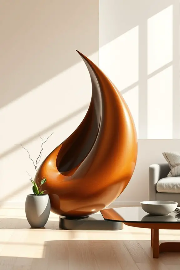modern brown sculptural elegance