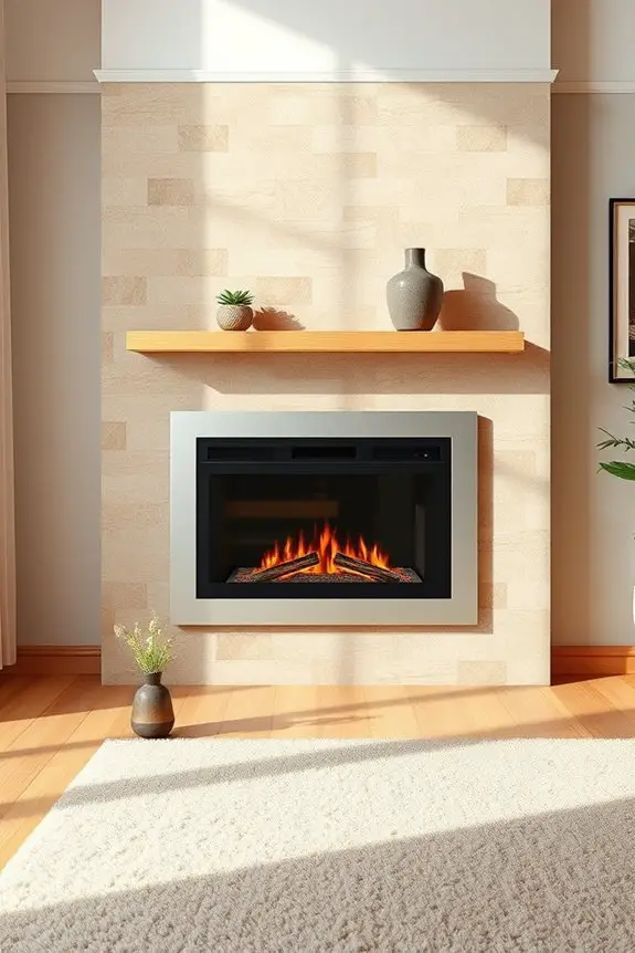 modern electric fireplace design