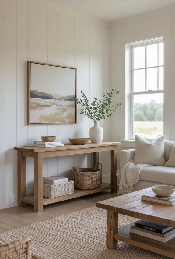 modern farmhouse with balance