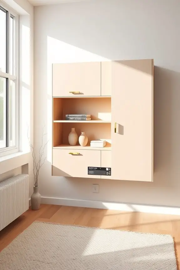modern floating cupboard designs