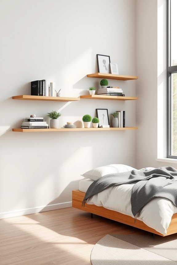 modern floating shelf aesthetics