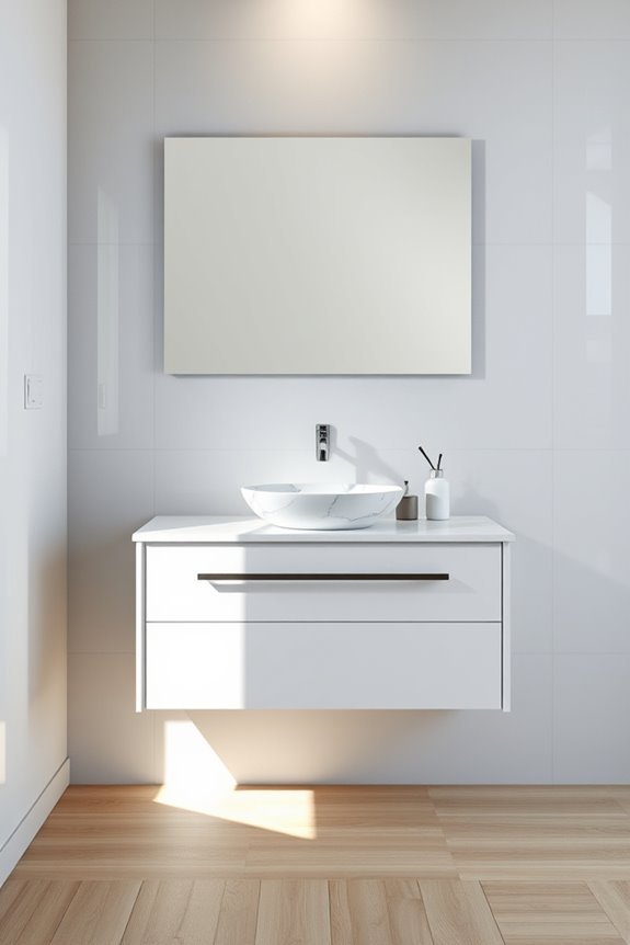 modern floating vanity design