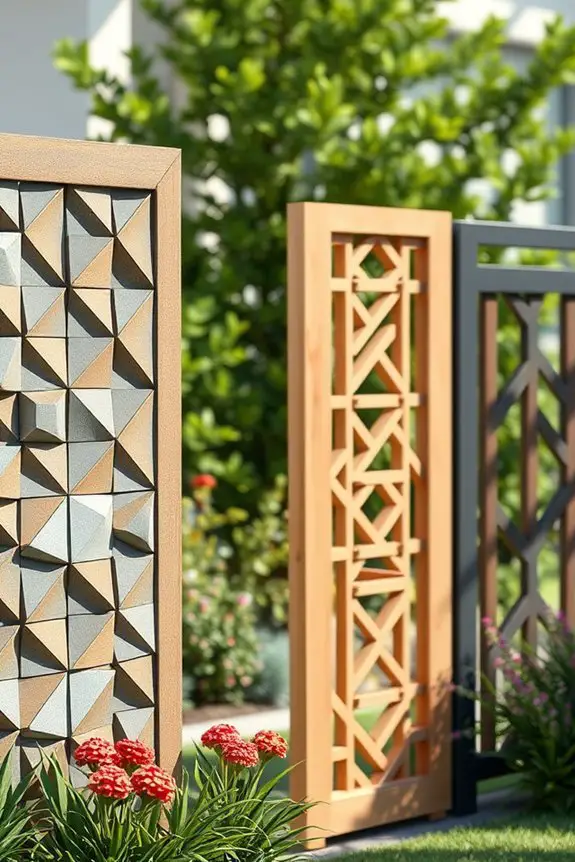 modern geometric fencing designs