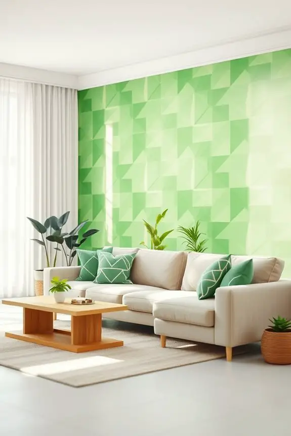 modern geometric green wallpapers