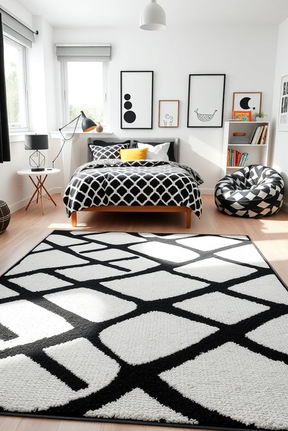 modern geometric rugs for children