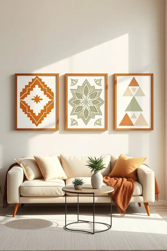 modern geometric wall art
